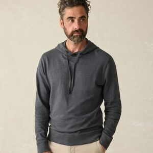 Faherty Sunwashed Slub Hoodie - Graphite